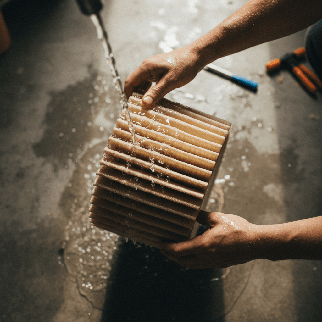 Filter cleaning and replacement