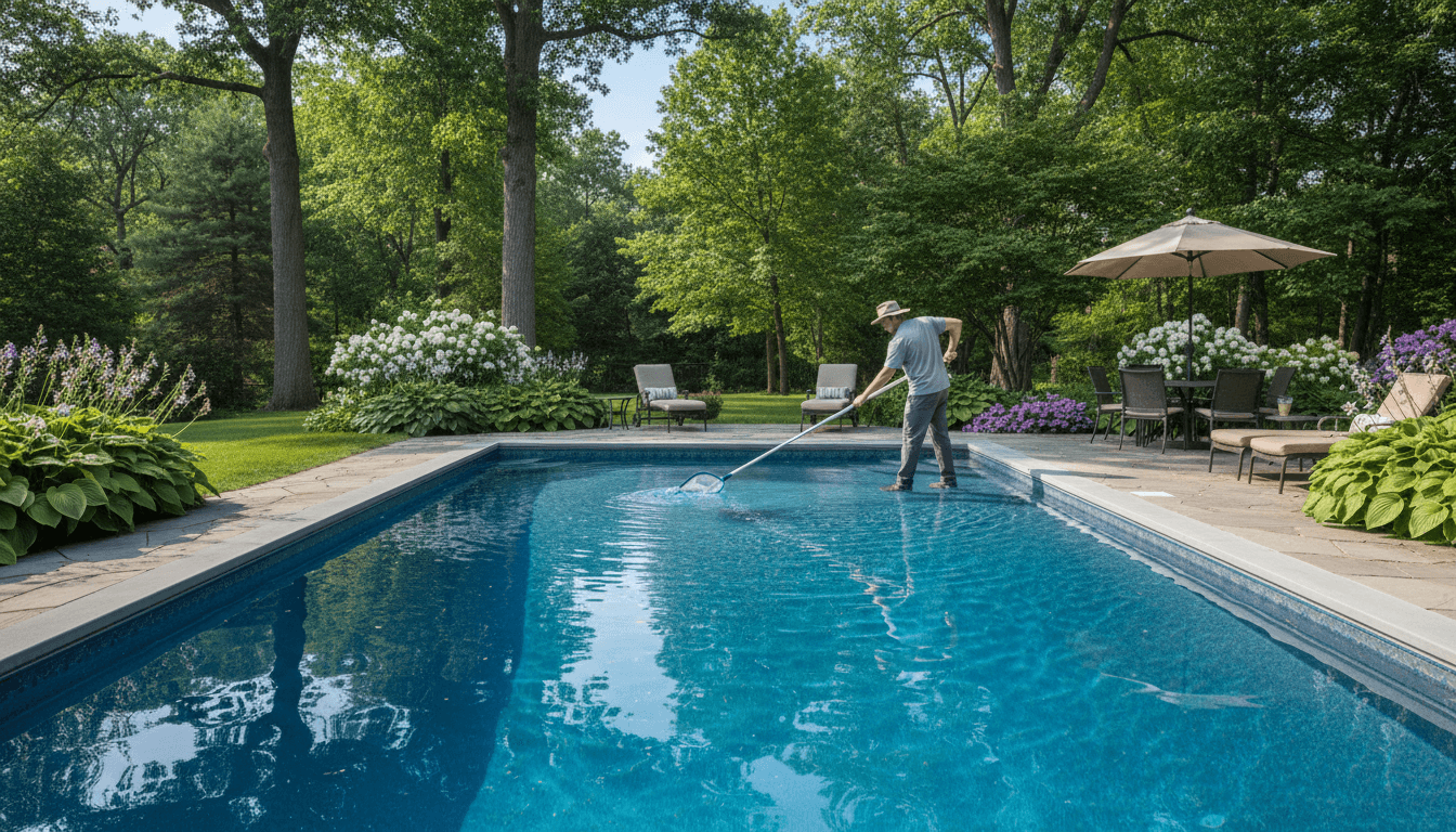 Pool cleaning service photo for Hamilton County Home Watch